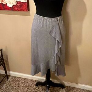 Randolf Duke The Look Grey ruffle Jersey Skirt, size M